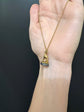 EARLY 19TH CENTURY 18CT GOLD & LAPIS DOG FOB PENDANT