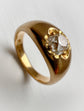VICTORIAN DIAMOND & 18CT GOLD GYPSY RING