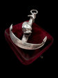VINTAGE LARGE SILVER ANCHOR & FISH PENDANT