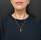 GEORGIAN 15CT GOLD HAND WITH DIAMOND PENDANT