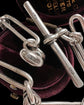 VICTORIAN SILVER PAPERCLIP & LOVERS KNOT ALBERT CHAIN
