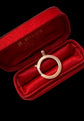 ANTIQUE 18CT GOLD GEOMETRIC BOLT RING