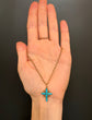 VICTORIAN TURQUOISE & DIAMOND CROSS PENDANT