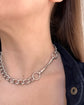 ANTIQUE SILVER HORSE SNAFFLE BIT CHAIN