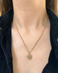 ANTIQUE 15CT GOLD DIAMOND & EMERALD HEART LOCKET