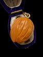 LATE VICTORIAN AGATE AND DIAMOND NUT PENDANT