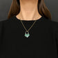 VICTORIAN MALACHITE & SILVER PADLOCK PENDANT