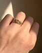 ANTIQUE DIAMOND & SAPPHIRE 18CT GOLD CHAIN RING