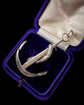 VINTAGE LARGE SILVER ANCHOR & FISH PENDANT
