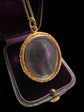 VICTORIAN ORNATE GOLD FRAMED GLASS LOCKET