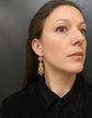 EARLY 19TH CENTURY 18CT GOLD ENAMEL EARRINGS AND BROOCH DEMI PARURE