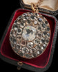 19TH CENTURY OVAL PASTE & SILVER GILT PENDANT