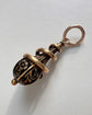 VICTORIAN 15CT COILED SNAKE & ENEMAL DROP PENDANT