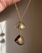 ANTIQUE SILVER GILDED EGG PENDANT
