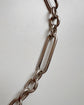 VICTORIAN CHUNKY SILVER PAPERCLIP ALBERT CHAIN