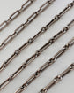 ANTIQUE FINE SILVER PAPERCLIP LINK GAURD CHAIN
