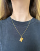 ANTIQUE 18CT GOLD & DIAMOND ENVELOPE AND LETTER PENDANT