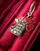 VICTORIAN DIAMOND & ENAMEL COCKEREL PENDANT
