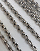 ANTIQUE SUPER LONG SILVER FLAT BELCHER GAURD CHAIN