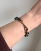 ANTIQUE STEEL & GOLD CHUNKY CABLE LINK BRACELET OR CHAIN EXTENDER