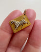 ANTIQUE PEARL & 15CT GOLD HORSE TOKEN PENDANT