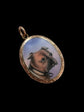 VICTORIAN PAINTED DOG LOCKET