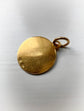 18CT GOLD DISC PENDANT WITH ENAMEL URN