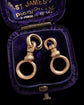 PAIR OF ANTIQUE 9CT GOLD TWIST DOGCLIPS