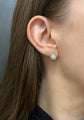 ANTIQUE 15CT GOLD SNAKE & OPALINE EARRINGS