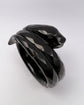VICTORIAN CHUNKY WHITBY JET SNAKE BANGLE