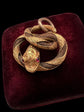 VICTORIAN HIGH CARAT GOLD & HAIR SNAKE PENDANT
