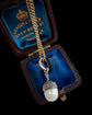 VICTORIAN DIAMOND & PEARL ACORN PENDANT