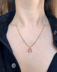 ANTIQUE DIAMOND & RUBY HORSESHOE PENDANT