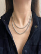 VICTORIAN SILVER SNAKE LINK CHAIN