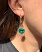 EARLY 19TH CENTURY GREEN PASTE EARRINGS
