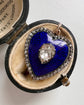 ANTIQUE DIAMOND & ENAMEL HEART PENDANT