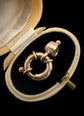 VICTORIAN 9CT GOLD BOLT RING WITH ORIGINAL BAIL