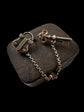 19TH CENTURY SILVER PADLOCK & KEY BROOCH