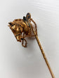 19TH CENTURY 18CT GOLD FRENCH HORSE HEAD STICK PIN
