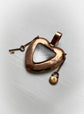 EARLY 19TH CENTURY PEARL & ROCK CRYSTAL HEART LOCKET WITH PADLOCK & KEY