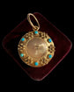 VICTORIAN 15CT GOLD & TURQUOISE LOCKET