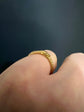 GEORGIAN 15CT GOLD OUROBOROS SPLIT RING