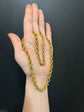 19TH CENTURY 14CT GOLD LOVERS KNOT & REEDED BELCHER CHAIN