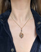 VICTORIAN 18CT GOLD & DIAMOND SWIRL PENDANT