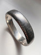 19TH CENTURY SILVER NIELLO CHEQUERBOARD BANGLE