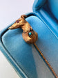 VICTORIAN 15CT GOLD WHIPPET DOG STICKPIN WITH HEART COLLAR