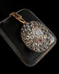 19TH CENTURY OVAL PASTE & SILVER GILT PENDANT