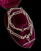ANTIQUE CHUNKY SILVER PAPERCLIP ALBERT CHAIN