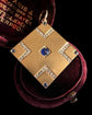 VICTORIAN SAPPHIRE & DIAMOND SQUARE SLAB PENDANT