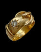 VICTORIAN DIAMOND & 18CT GOLD BUCKLE RING